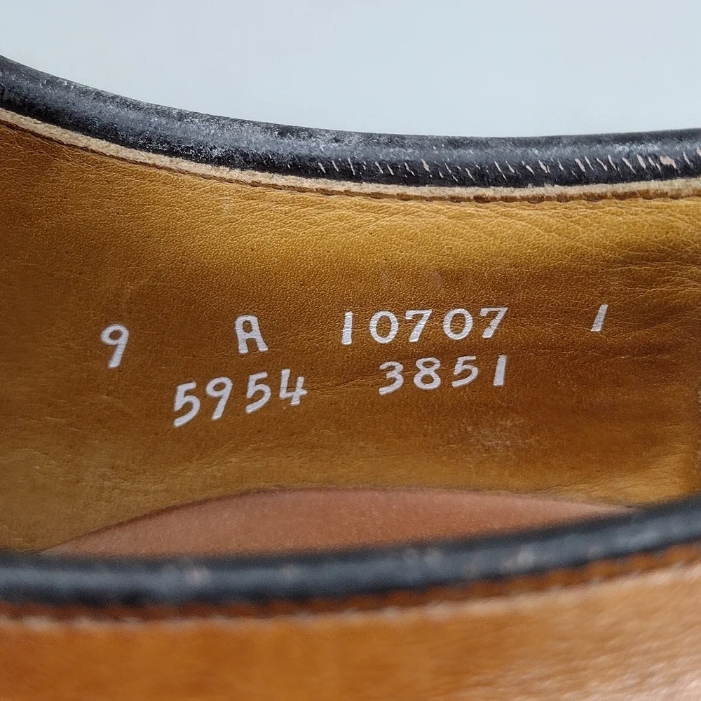 Allen Edmonds Hillcrest Brown Leather Lace Up Business Classic Oxfords Sz 9